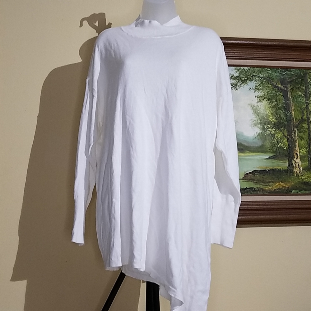 NWT Worthington asymmetrical sweater blouse F22